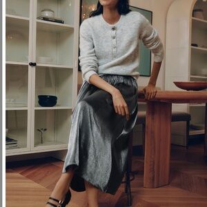 Simons Silver Maxi Skirt